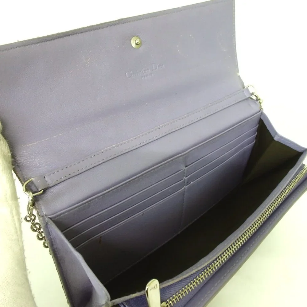 Authentic Christian Dior 02.LU.1019 Cannage Stitch Lady Dior Chain purse